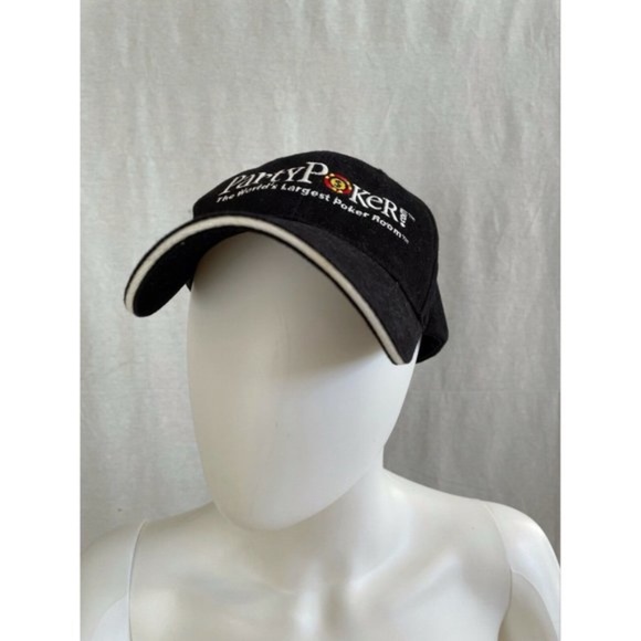 Masters Party Poker Unisex Hat Visor Cap Golf Black Adjustable 100%Polyester - Picture 3 of 9